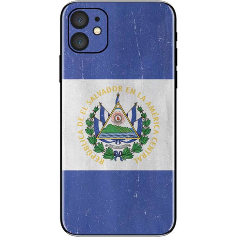 El Salvador Flag Distressed iPhone 11 Skin